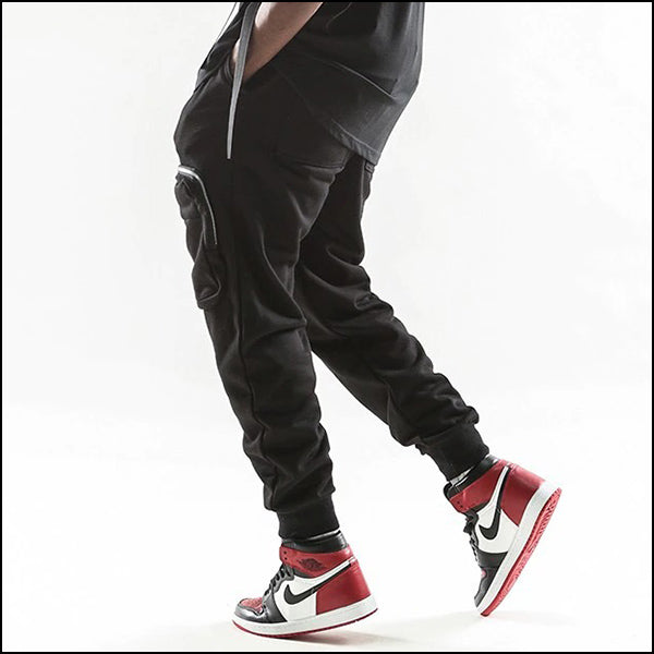 Pantalon cargo noir ample