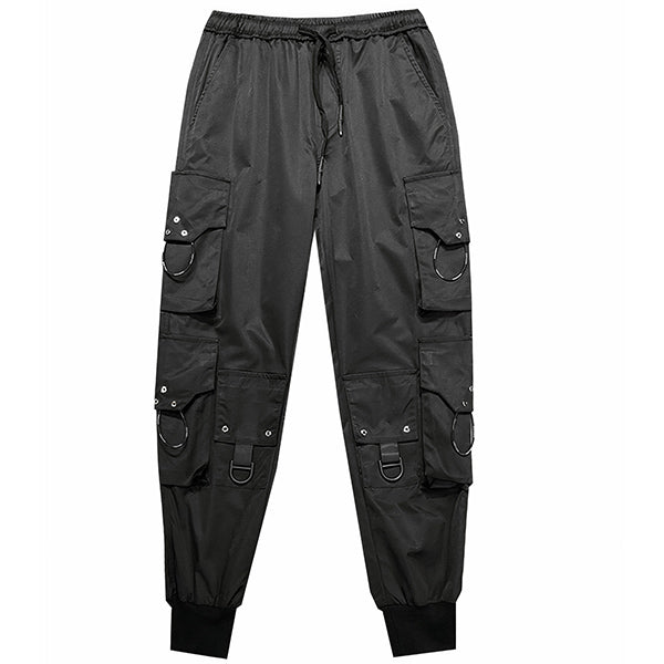 Pantalon cargo noir homme coupe droite