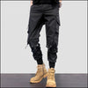Pantalon cargo noir homme coupe droite