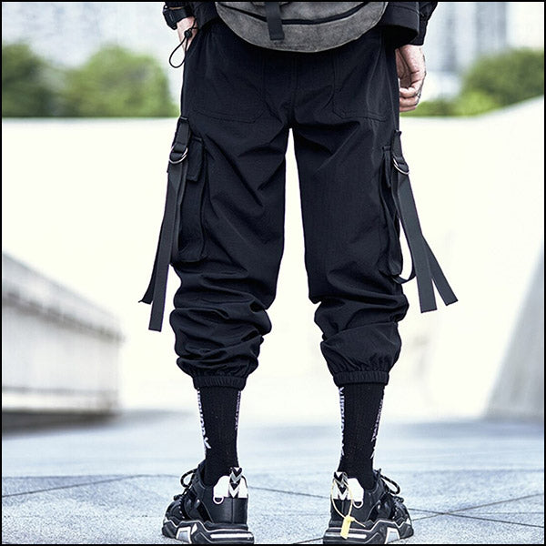 Pantalon cargo noir large