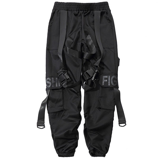 Pantalon cargo noir oversize