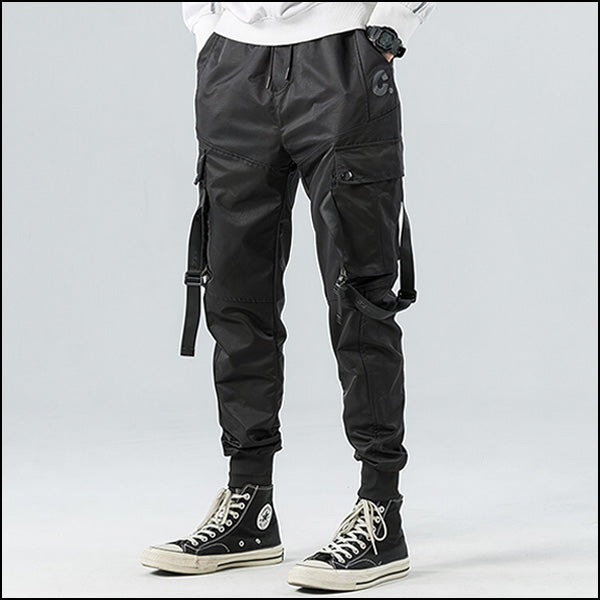 Pantalon cargo noir pour homme