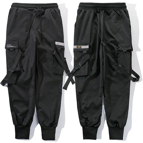 Pantalon cargo slim noir femme