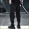 Pantalon large noir style cargo
