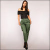Pantalon militaire femme taille haute
