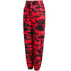 Pantalon militaire rouge femme