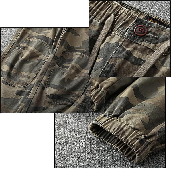 Pantalon style camouflage homme
