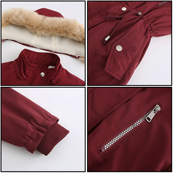 Parka femme militaire avec fourrure