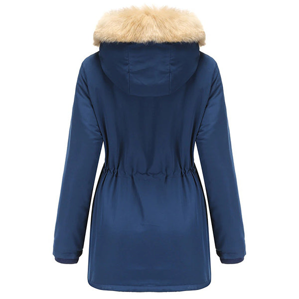 Parka militaire bleu femme