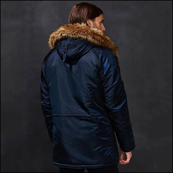 Parka militaire bleu marine