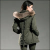 Parka vert militaire femme