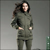 Parka vert militaire femme