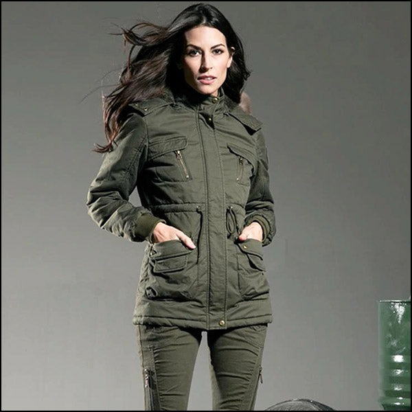 veste parka militaire femme