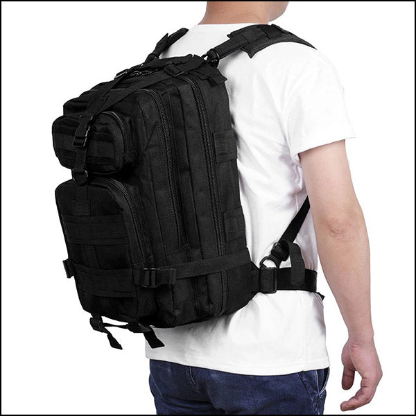 Sac à dos militaire noir 20l