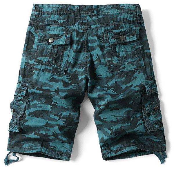 Short militaire bleu