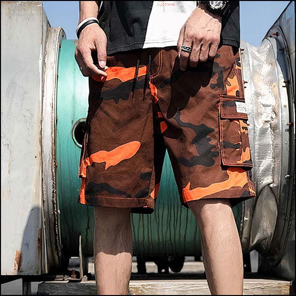 Short orange homme