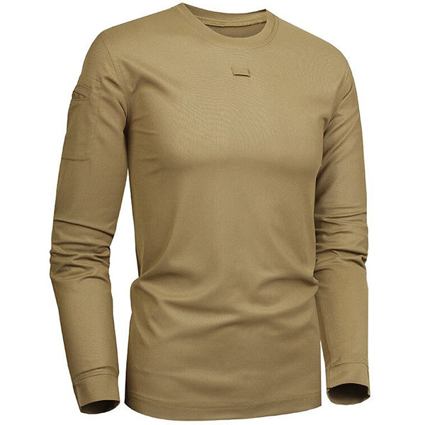 T-shirt militaire kaki manche longue homme