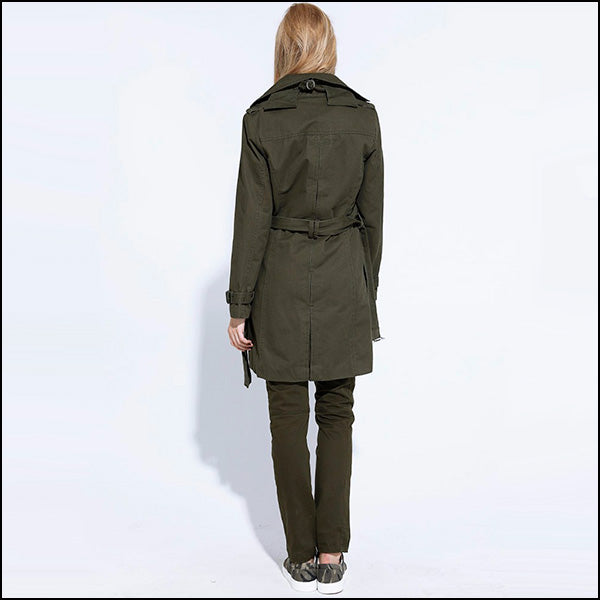 Trench militaire femme