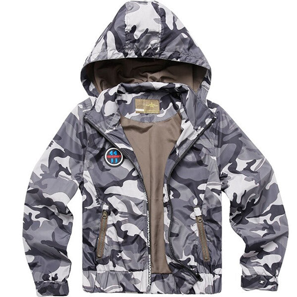 Veste courte camouflage femme