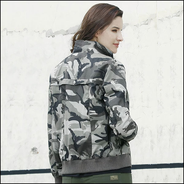 Veste imprimé camouflage femme