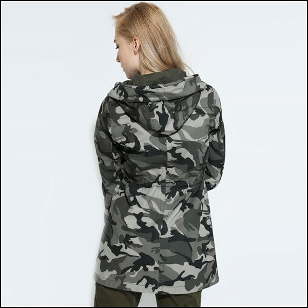 Veste longue militaire femme