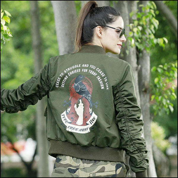 Veste militaire femme verte