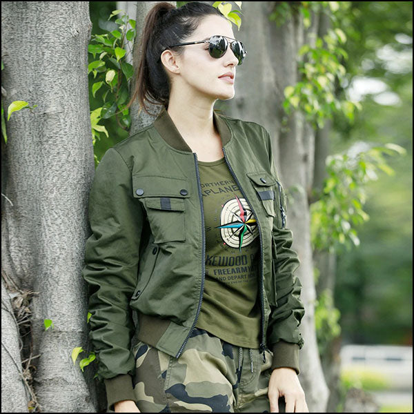 Veste militaire femme verte
