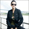 Veste style militaire noir femme