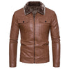 Blouson aviateur cuir marron homme
