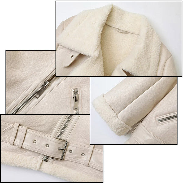 Blouson aviateur femme blanc