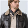 Blouson aviateur marron homme