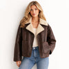 Blouson aviateur vintage femme pilote