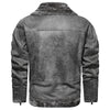 Blouson cuir aviateur homme gris