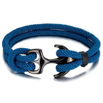Bracelet ancre cordon bleu
