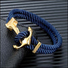 Bracelet ancre homme or
