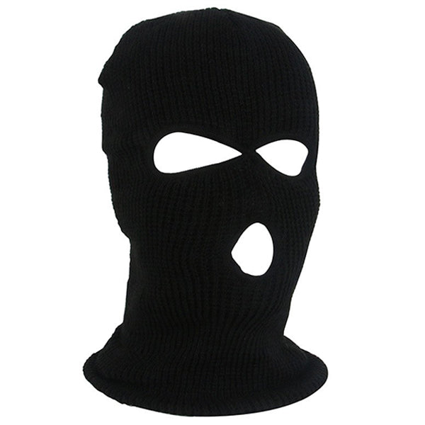 Cagoule 3 trous noir