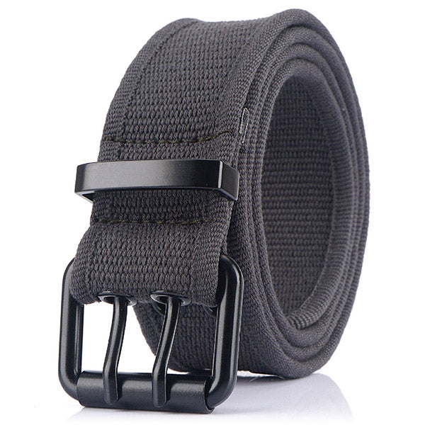 Ceinture homme gris tissu