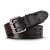 Ceinture militaire cuir noir homme