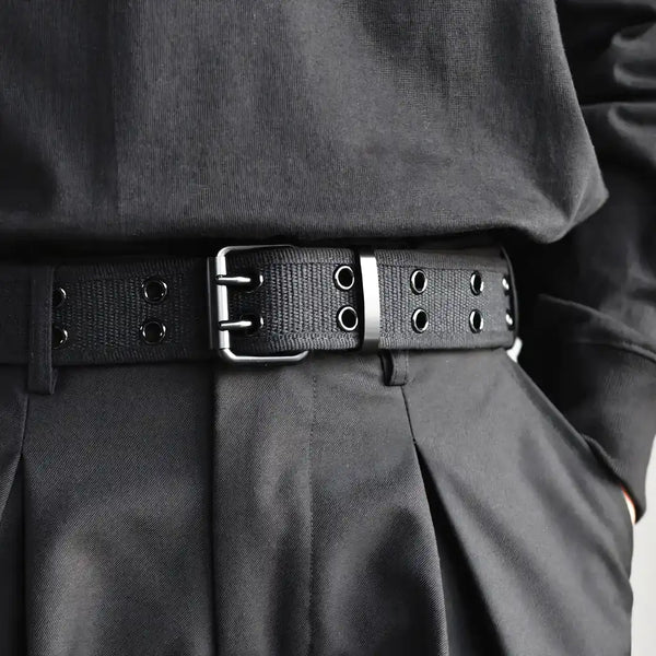 Ceinture militaire tissu à double œillet