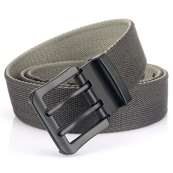 Huiguli Lot 3 Ceintures Nylon Militaire Sans Trou - Boucle Plastique Ajustable Sécurité Aéroport
