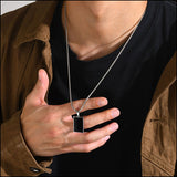 Collier homme style militaire