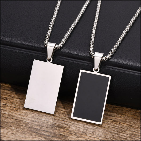 Collier homme style militaire