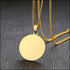 Collier plaque ronde