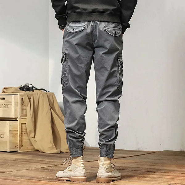 Pantalon cargo gris clair