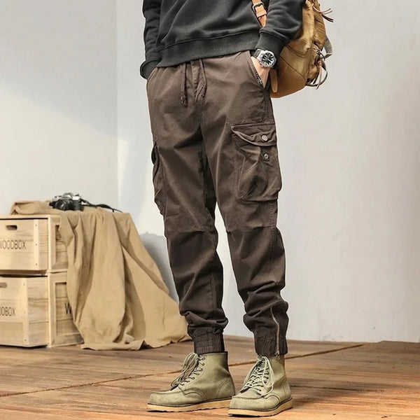 Pantalon cargo marron homme
