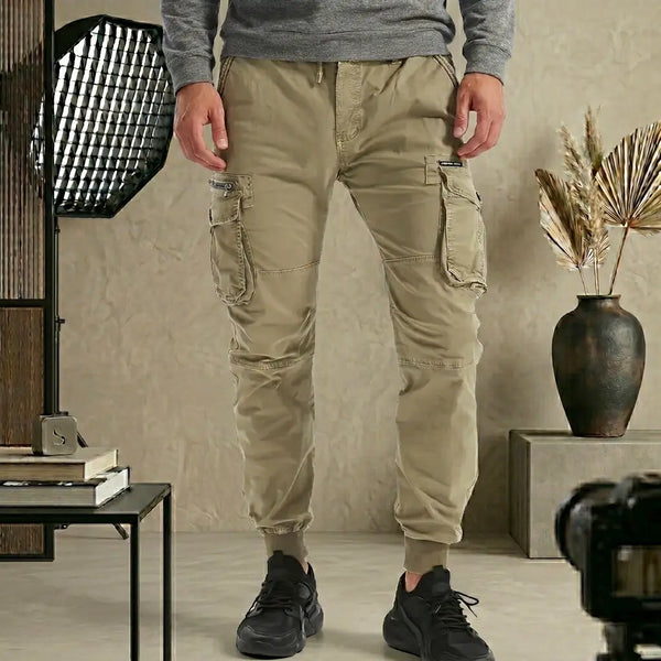 Pantalon cargo militaire beige