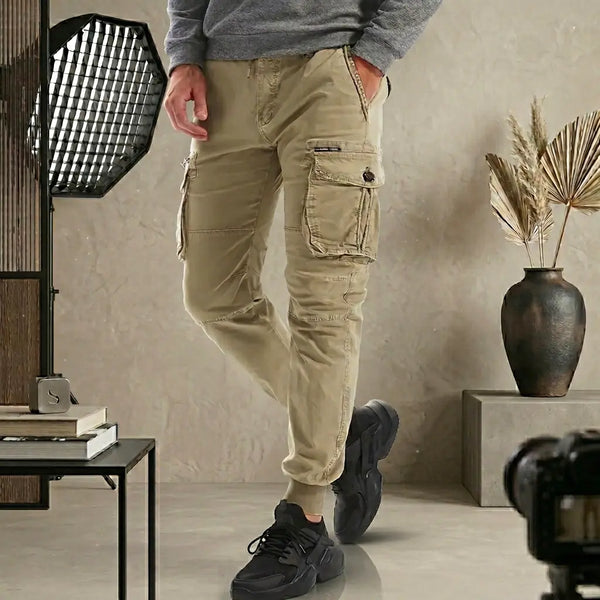 Pantalon cargo militaire beige