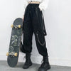 Pantalon cargo noir chaîne