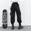 Pantalon cargo noir chaîne
