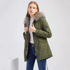 Parka vert militaire femme portée